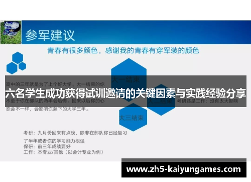 六名学生成功获得试训邀请的关键因素与实践经验分享 六名学生成功获得试训邀请的关键因素与实践经验分享